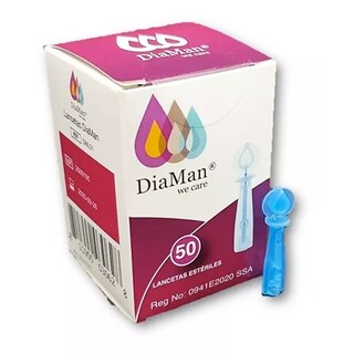 Foto 2 | Lancetas para Glucómetro DiaMan Medical 100 piezas