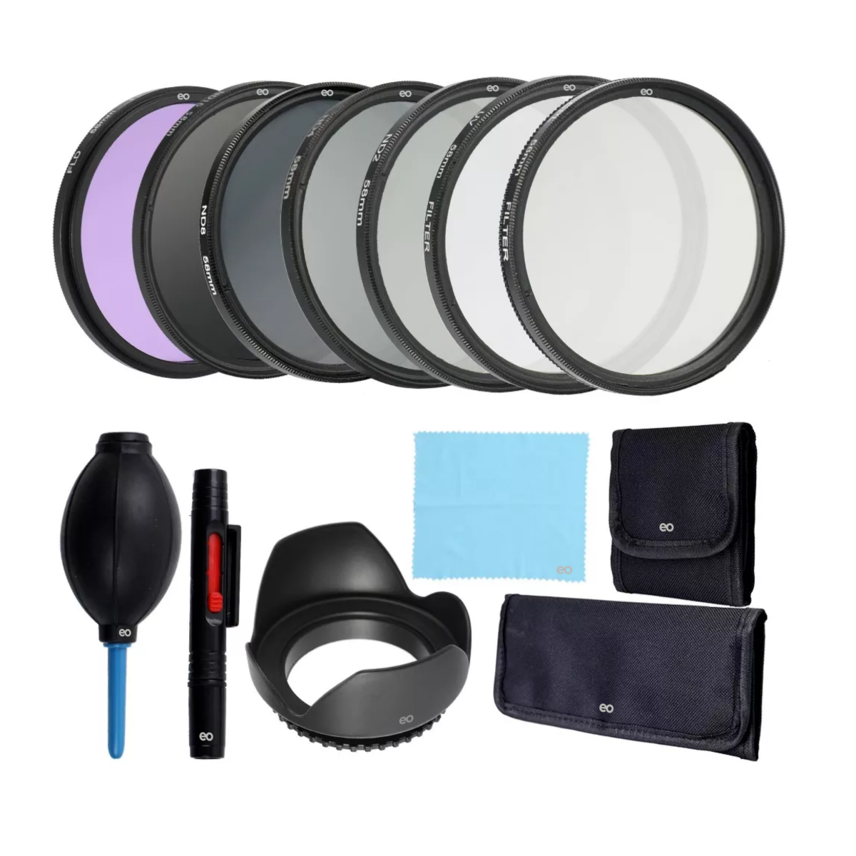 Foto 2 pulgar | Kit De Filtro De Lente De Cámara Uv+cpl+fld Filtro 58mm Eo Safe Imports Esi-16180-1 Negro