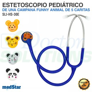Foto 2 | Estetoscopio Pediátrico MedStar 30E Azul de 1 Campana Funny Animal