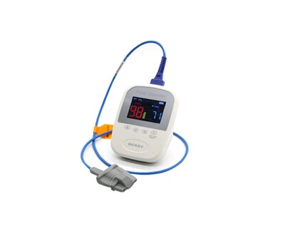 Foto 1 | Oxímetro de Pulso Led Berry Bm1000A color Blanco con 3 Sensores para Adulto uso Pediátrico y Neonatal