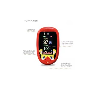Foto 3 | Oxímetro Pediátrico Portátil Digital Recargable Eo Safe Imports Esi-15395-1 Multicolor