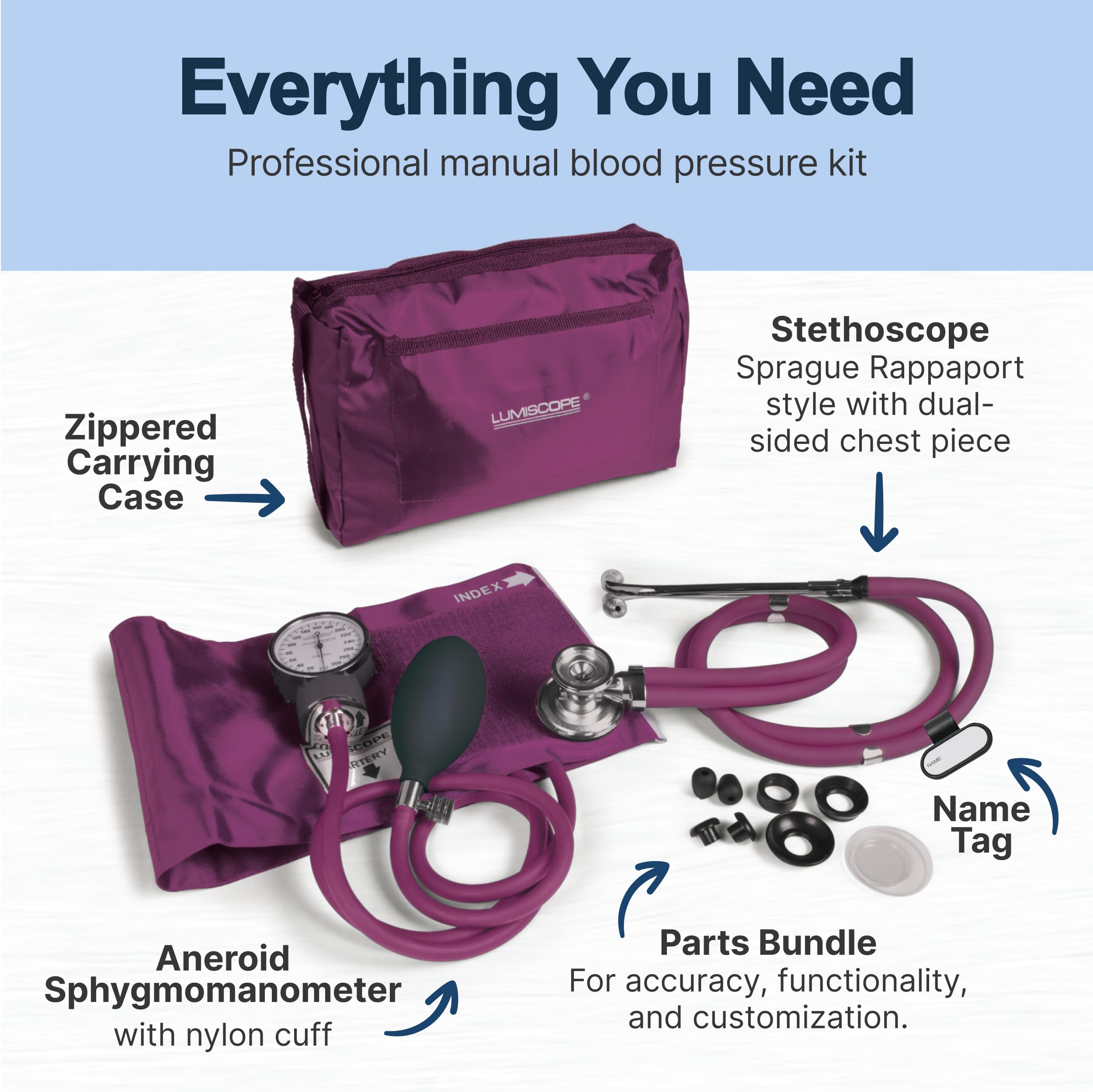 Foto 4 pulgar | Kit De Presión Arterial Lumiscope Professional Con Estetoscopio - Venta Internacional.