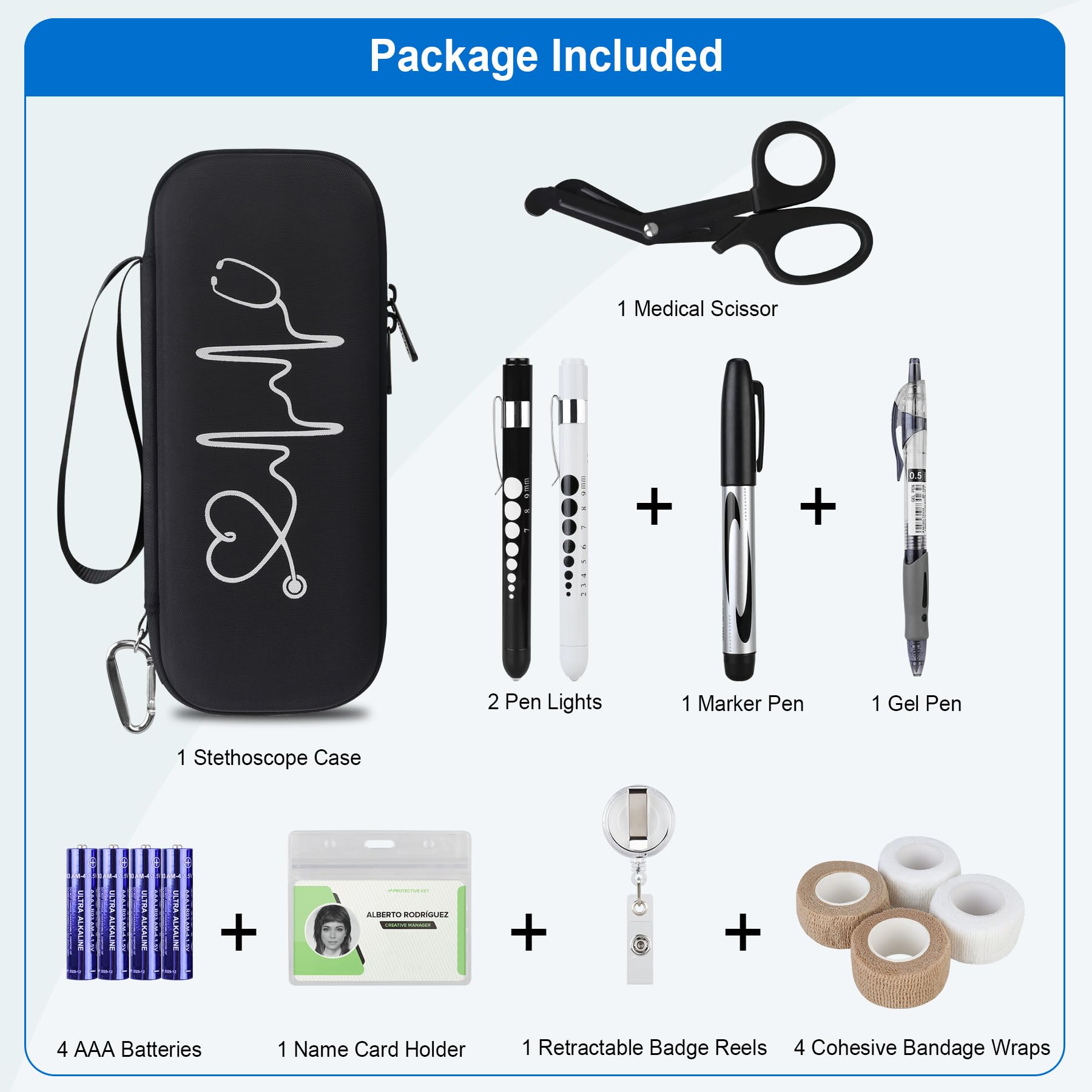 Foto 2 | Juego De Estuches Para Estetoscopios Bovke  Kits De Herramientas De Enfermería Con Suministros Médicos - Venta In