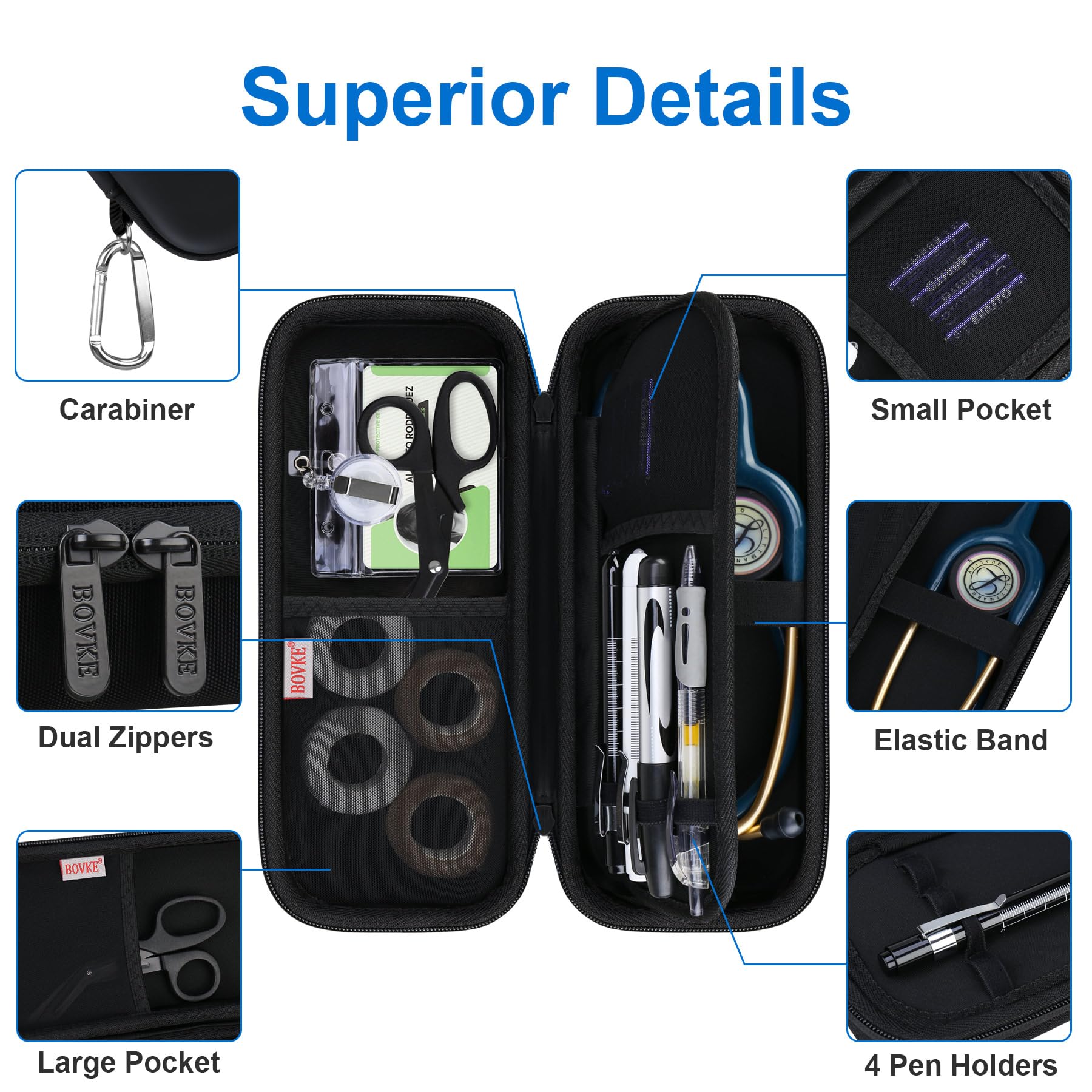 Foto 3 | Juego De Estuches Para Estetoscopios Bovke  Kits De Herramientas De Enfermería Con Suministros Médicos - Venta In