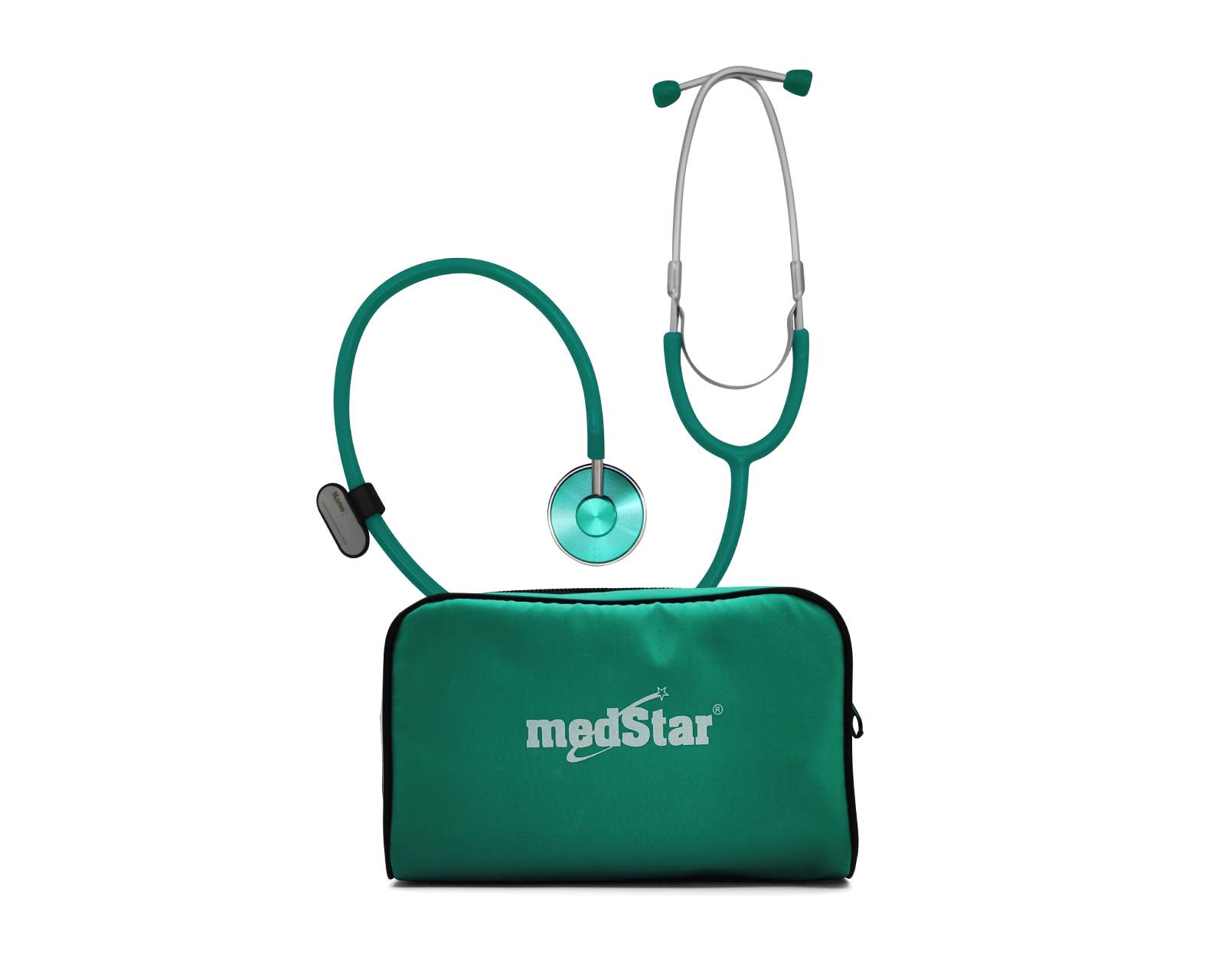 Foto 4 pulgar | Kit de Baumanómetro Aneroide Medstar 50a-f más Estetoscopio de una Campana color Verde