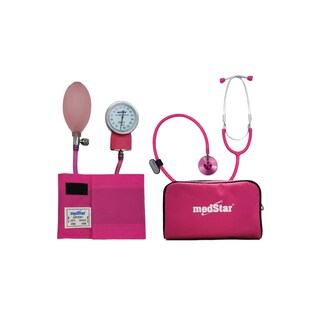 Foto 1 | Kit Baumanómetro color Rosa con Estetoscopio de una Campana