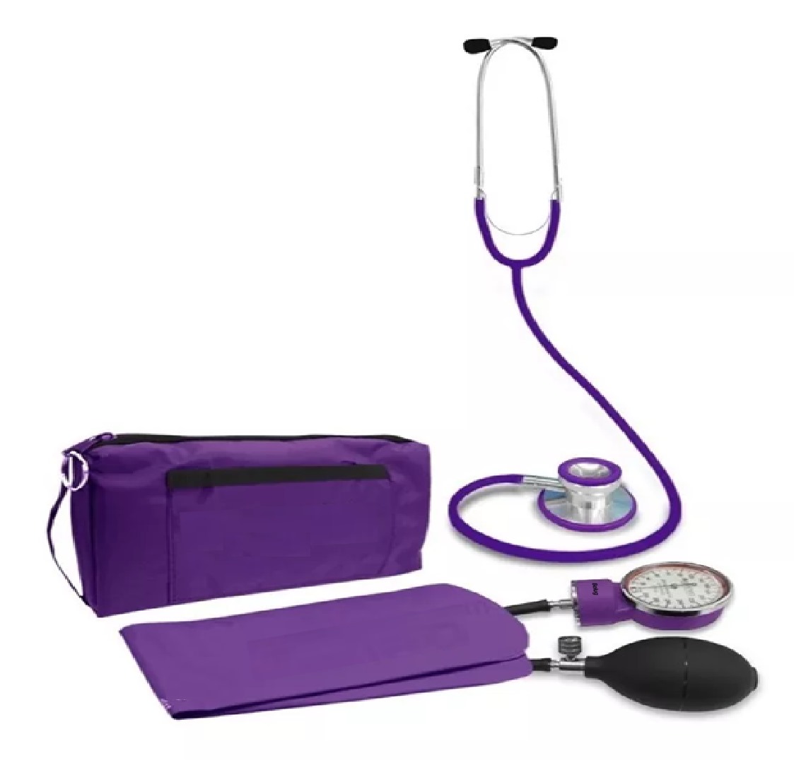 Foto 1 | Kit Baumanómetro Lab.g Aneroide Con Estetoscopio Doble Color Violeta