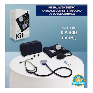 Foto 3 | Baumanómetro Belug Kit Con Estetoscopio De Una Campana Azul