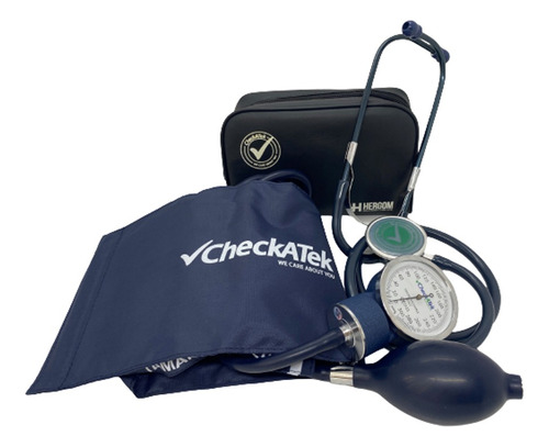 Kit Baumanómetro Doble Campana Popular Azul Checkatek