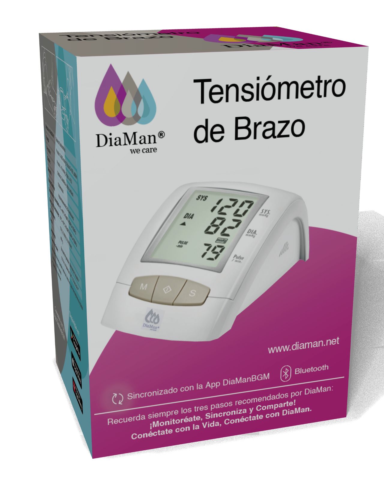 Foto 2 pulgar | Tensiómetro de Brazo DiaMan DMBPM01 color Blanco