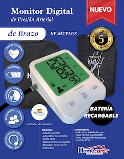 Foto 3 | Monitor Presión Arterial Kf-65cplus Homecare Batería Recargable