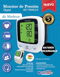 Foto 3 | Monitor Presión Arterial Homecare Kf-75dplus Batería Recargable