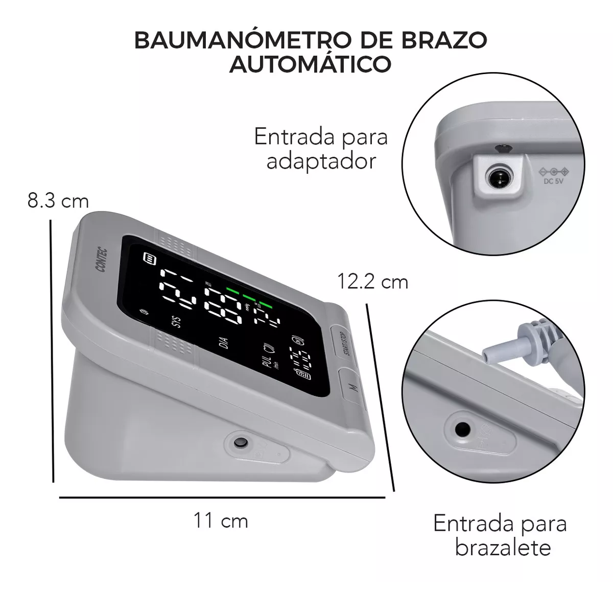 Foto 3 pulgar | Monitor Digital De Presion Automatico De Brazo  Eo Safe Imports Esi-12562  Gris