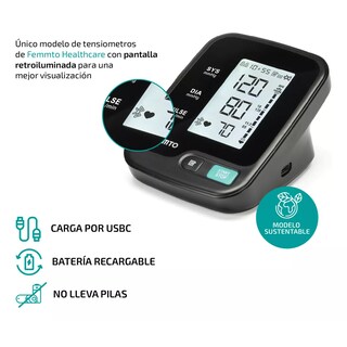 Foto 2 | Baumanometro Digital Bluetooth Batería Usb Monitor Medidor De Presion Eo Safe Imports Esi-17362 Negro