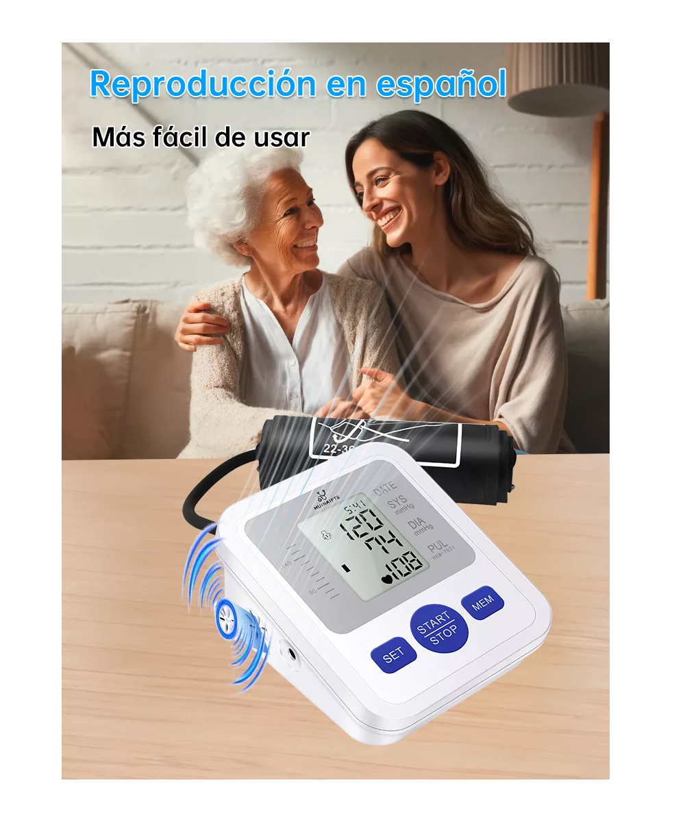 Foto 3 | Aparato Para Checar La Presion Tensiometro Digital Eo Safe Imports Esi-18585 Multicolor
