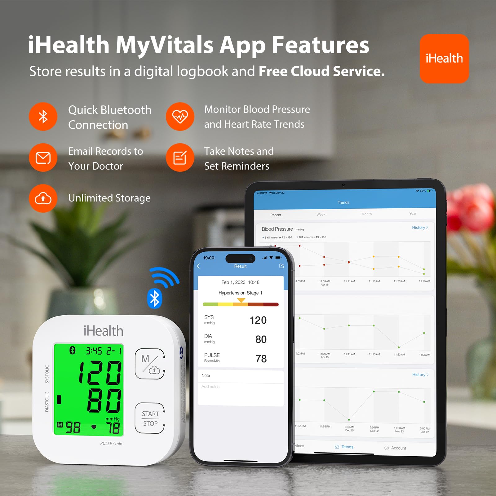 Foto 5 pulgar | Monitor de Presión Arterial Ihealth Track Smart Upper Arm - Venta Internacional