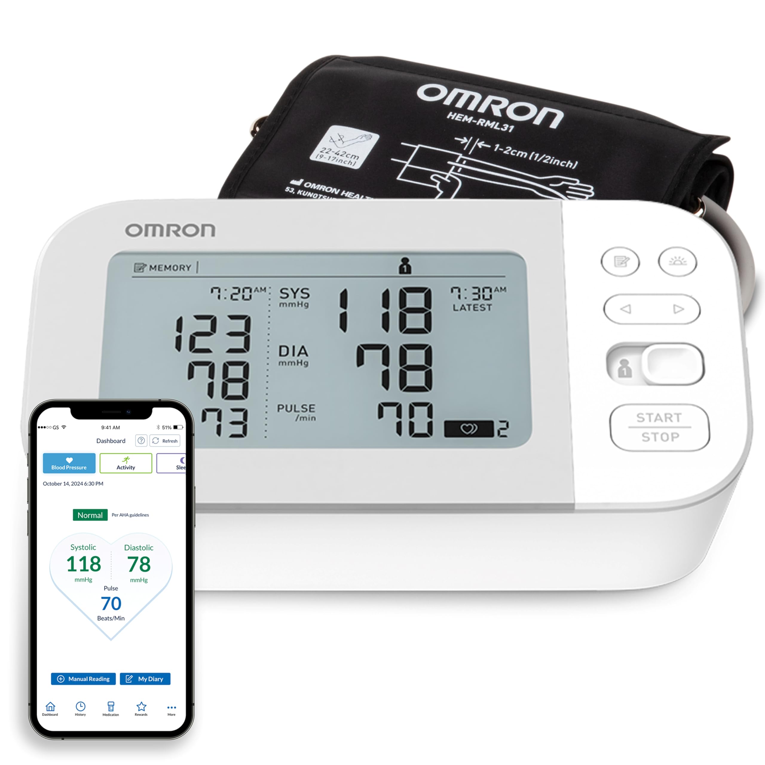 Monitor De Presión Arterial Omron Gold Upper Arm Con App Connect - Venta Internacional.