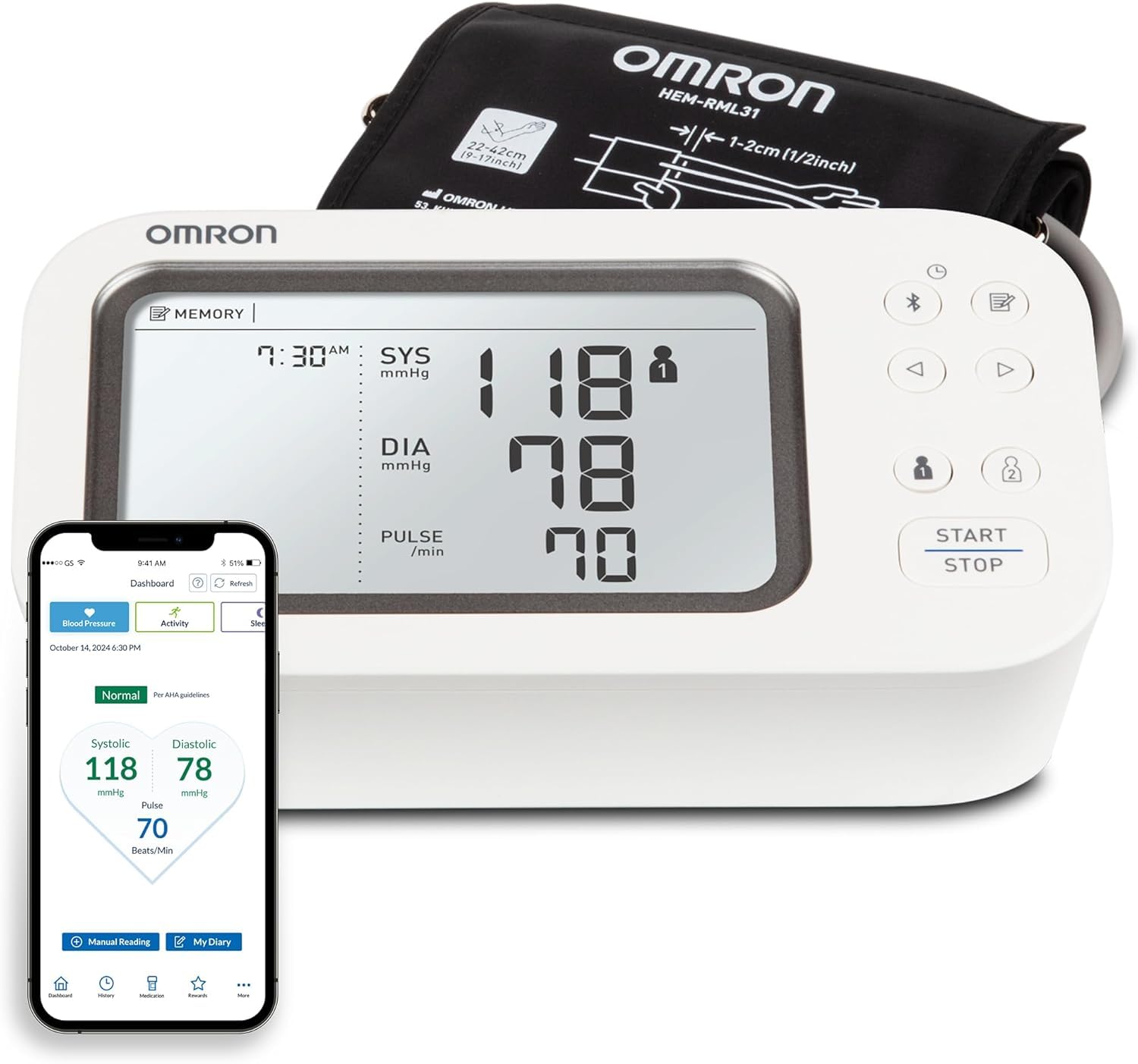 Monitor De Presión Arterial Omron Gold Upper Arm Con App Connect - Venta Internacional.
