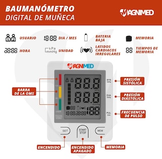 Foto 7 | Baumanómetro Digital De Muñeca - Incluye Estuche
