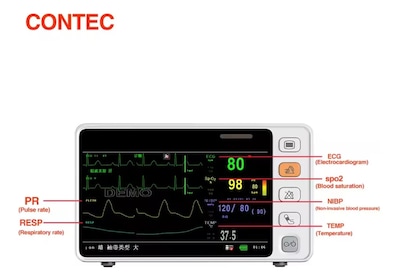 Foto 3 | Monitor De Signos Vitales (6 Parámetros) Cms1000 Contec