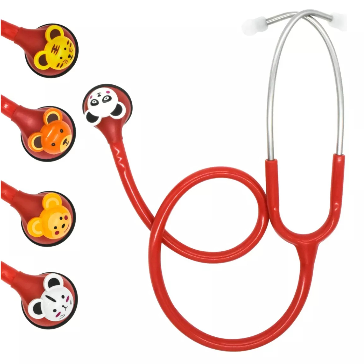 Estetoscopio Pediátrico MedStar 30E Rojo de 1 Campana Funny Animal