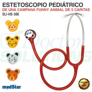 Foto 2 | Estetoscopio Pediátrico MedStar 30E Rojo de 1 Campana Funny Animal