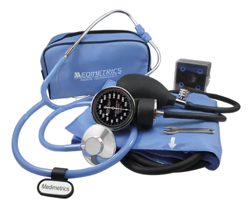 Kit Baumanómetro Aneroide Estetoscopio 5881 Medimetrics Azul $430