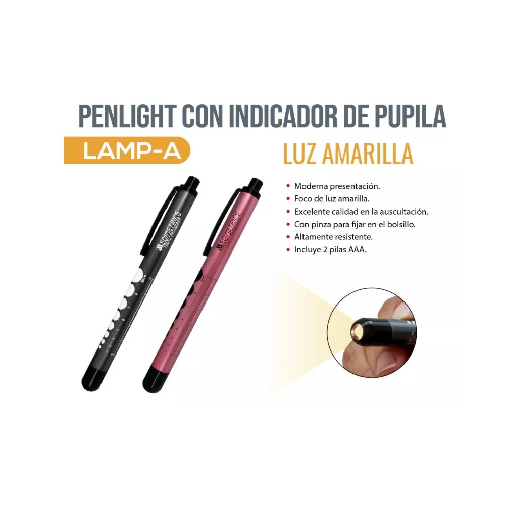 Foto 3 pulgar | Lampara Diagnostico Luz Amarilla Penlight Rosa Medimetrics