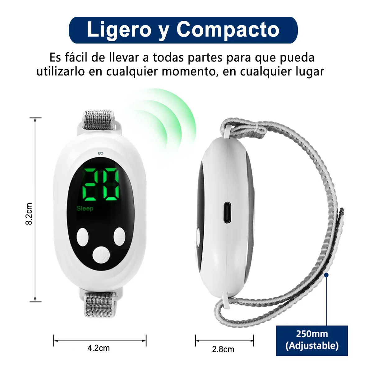 Foto 3 pulgar | Neurocontrol Ansiedad Pazmental Insomio Electro Pulsaciones Eo Safe Imports Esi-19132 Blanco