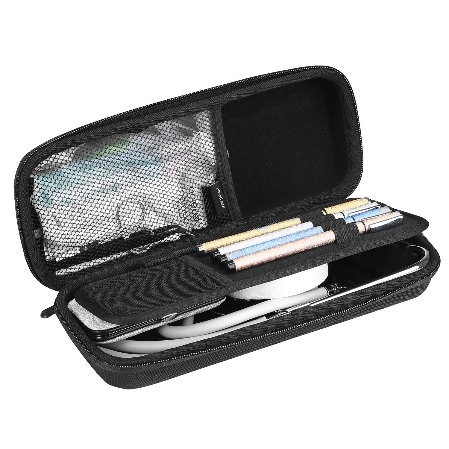 Funda De Transporte Para Estetoscopios Procase, Rígida, De Viaje, Color Negro - Venta Internacional. $569