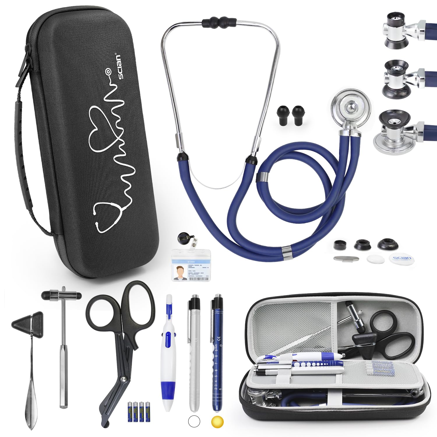 Foto 1 | Kit De Estuches Para Estetoscopio Scian, 13 Piezas Con Estetoscopio Y Suministros - Venta Internacional.