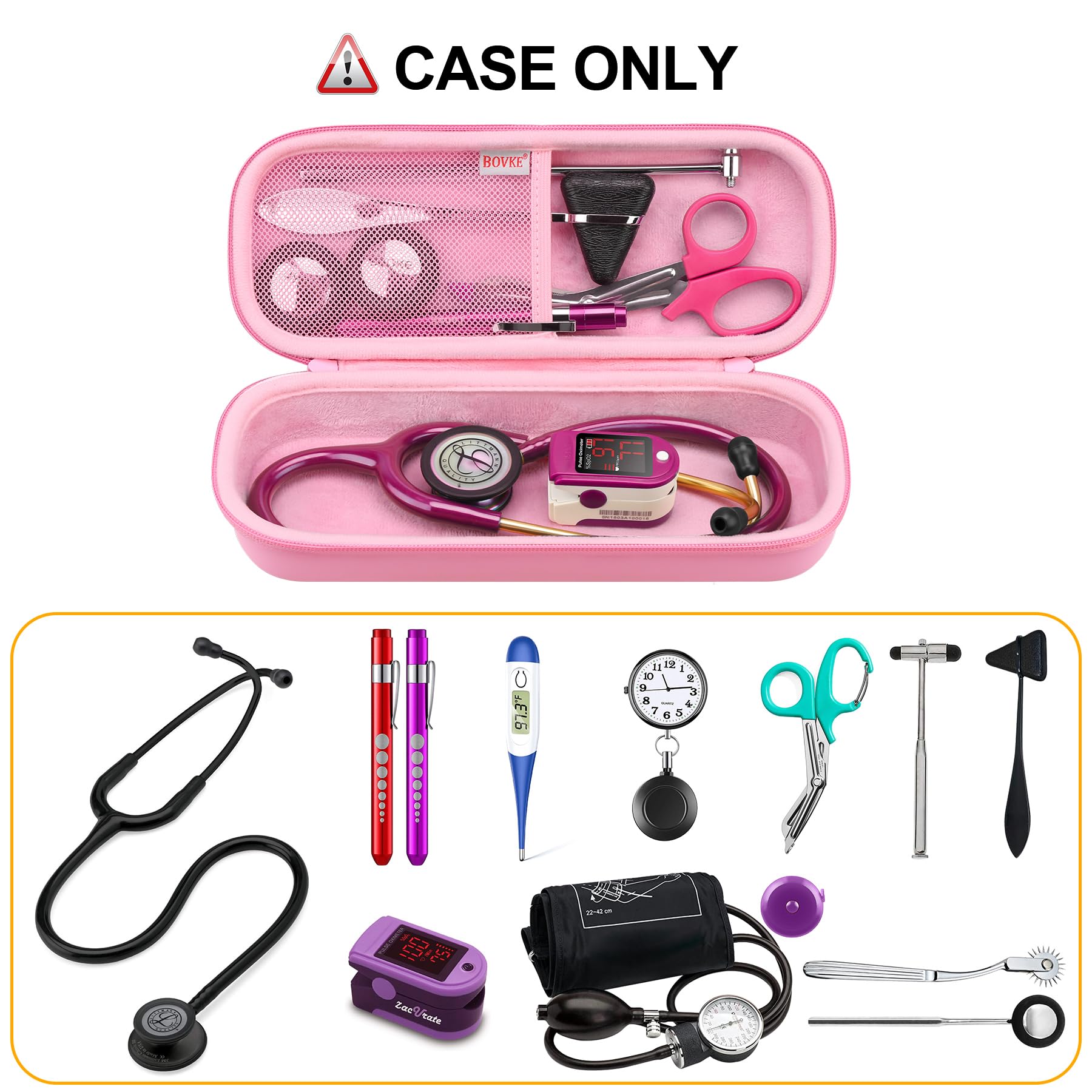 Foto 2 | Funda Para Estetoscopio Bovke Travel Para 3m Littmann Classic Iii  Color Rosa - Venta Internacional.