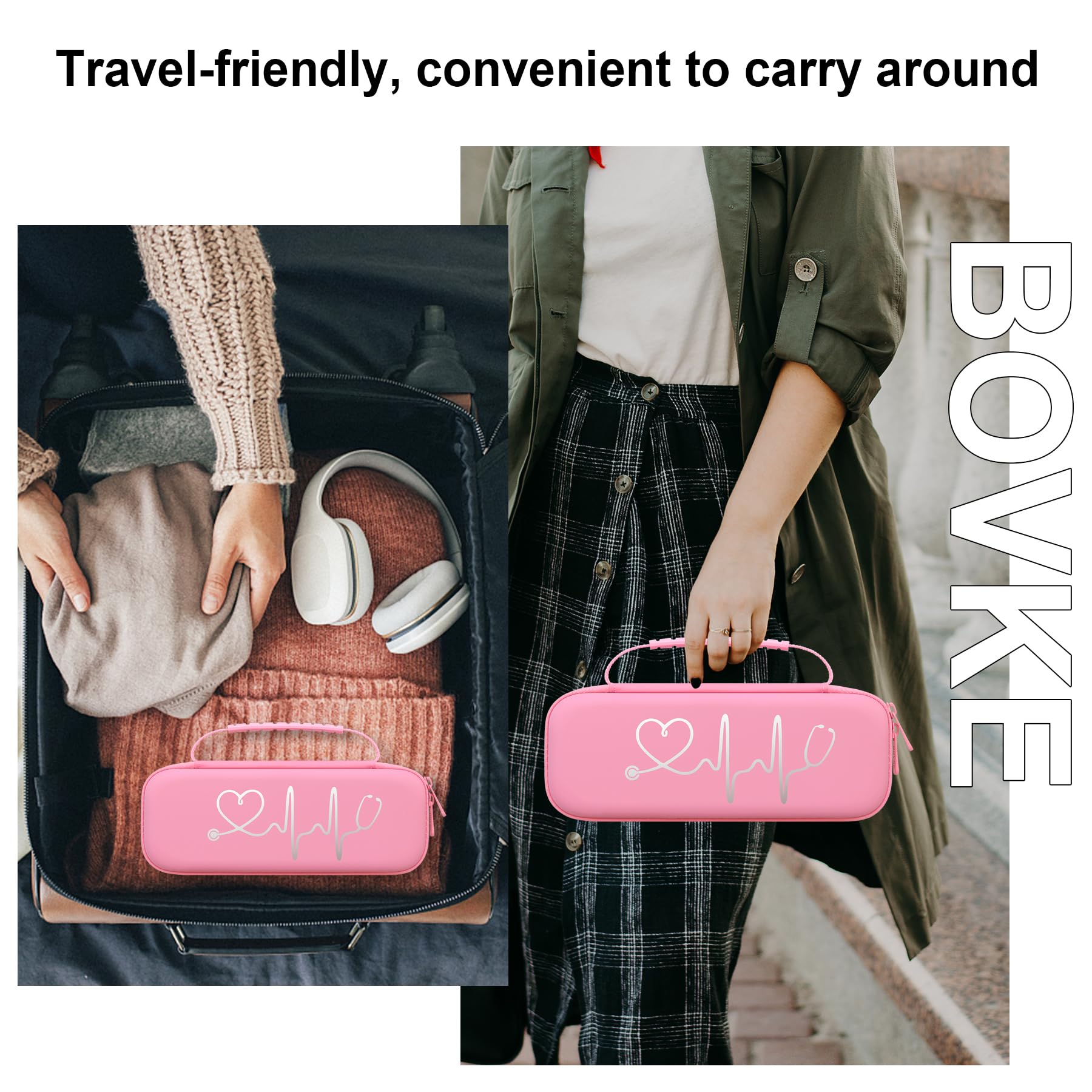 Foto 6 | Funda Para Estetoscopio Bovke Travel Para 3m Littmann Classic Iii  Color Rosa - Venta Internacional.