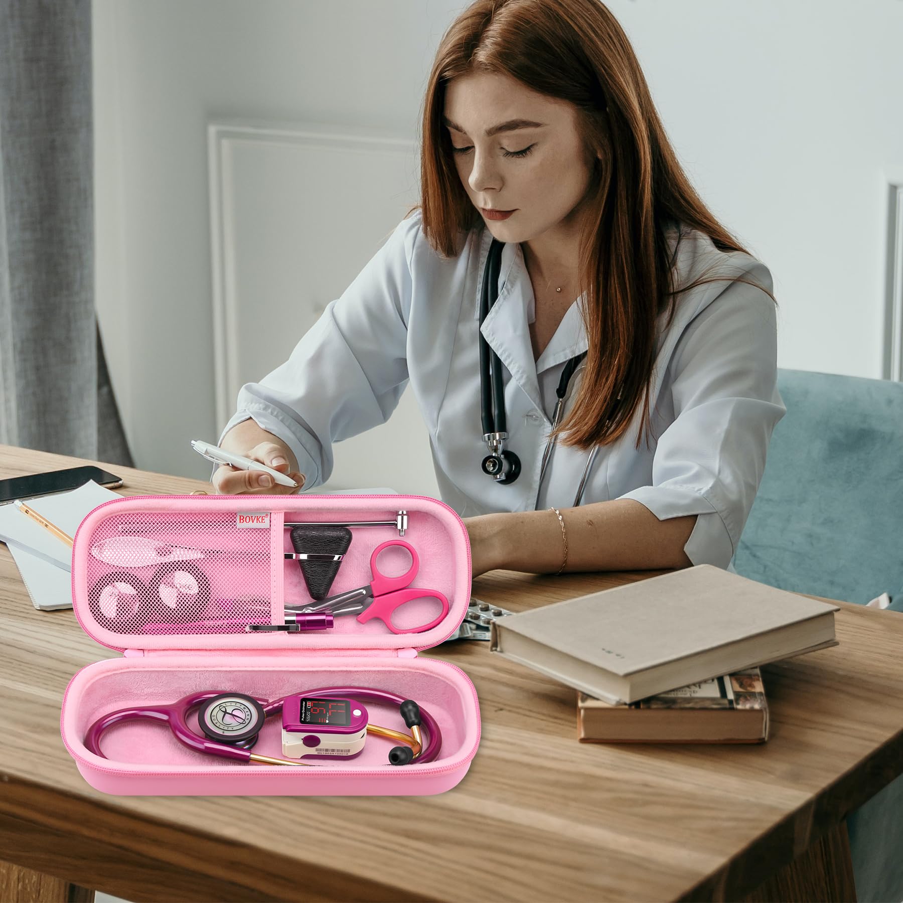 Foto 7 | Funda Para Estetoscopio Bovke Travel Para 3m Littmann Classic Iii  Color Rosa - Venta Internacional.