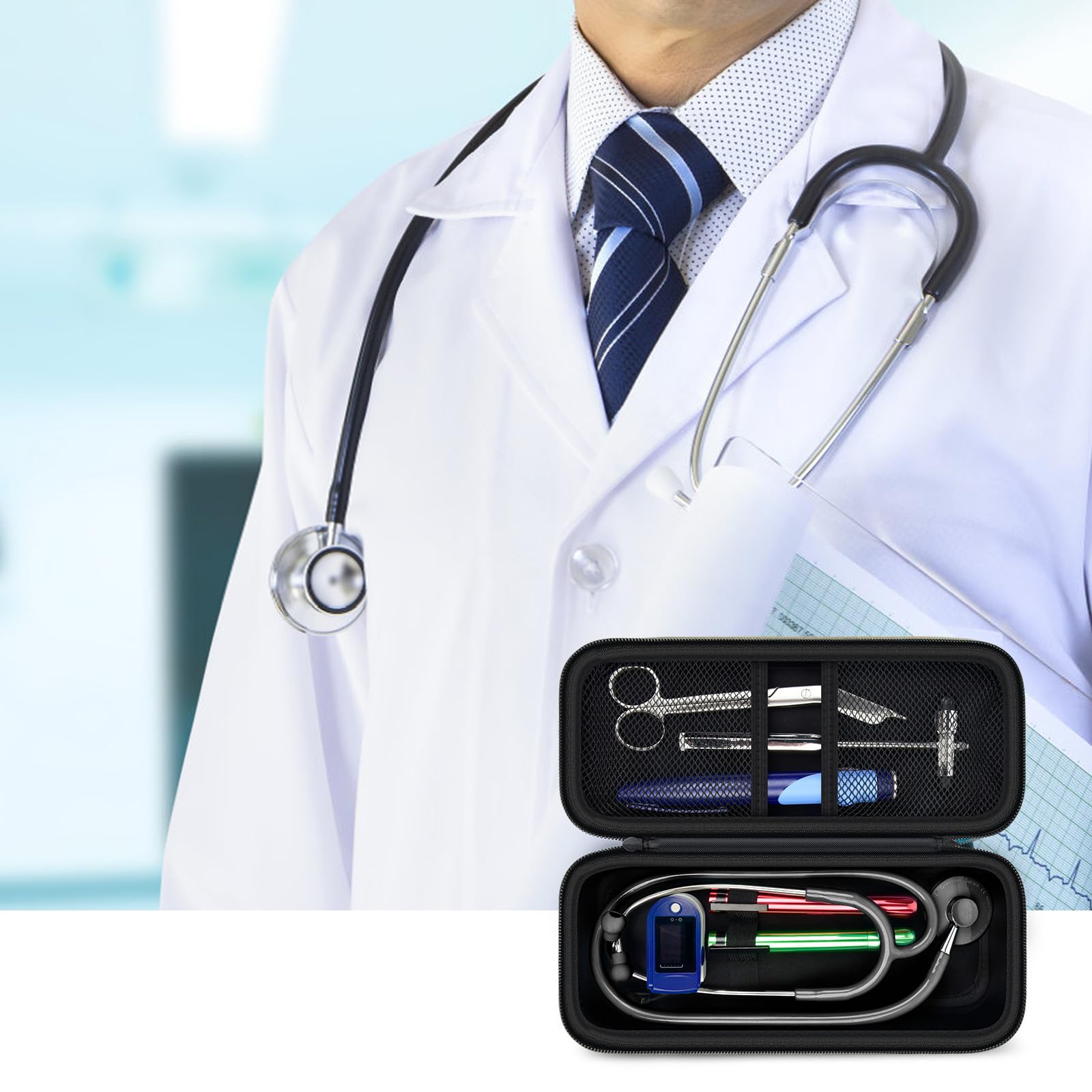 Foto 8 pulgar | Funda Para Estetoscopio Alkoo Compatible Con 3m Littmann Classic Iii - Venta Internacional.