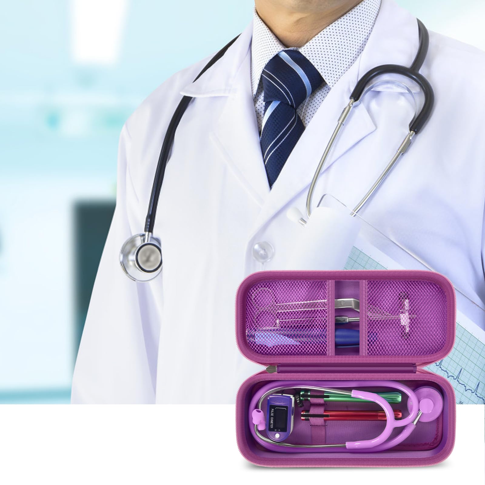 Foto 8 pulgar | Funda Para Estetoscopio Alkoo Compatible Con 3m Littmann Classic Iii - Venta Internacional.