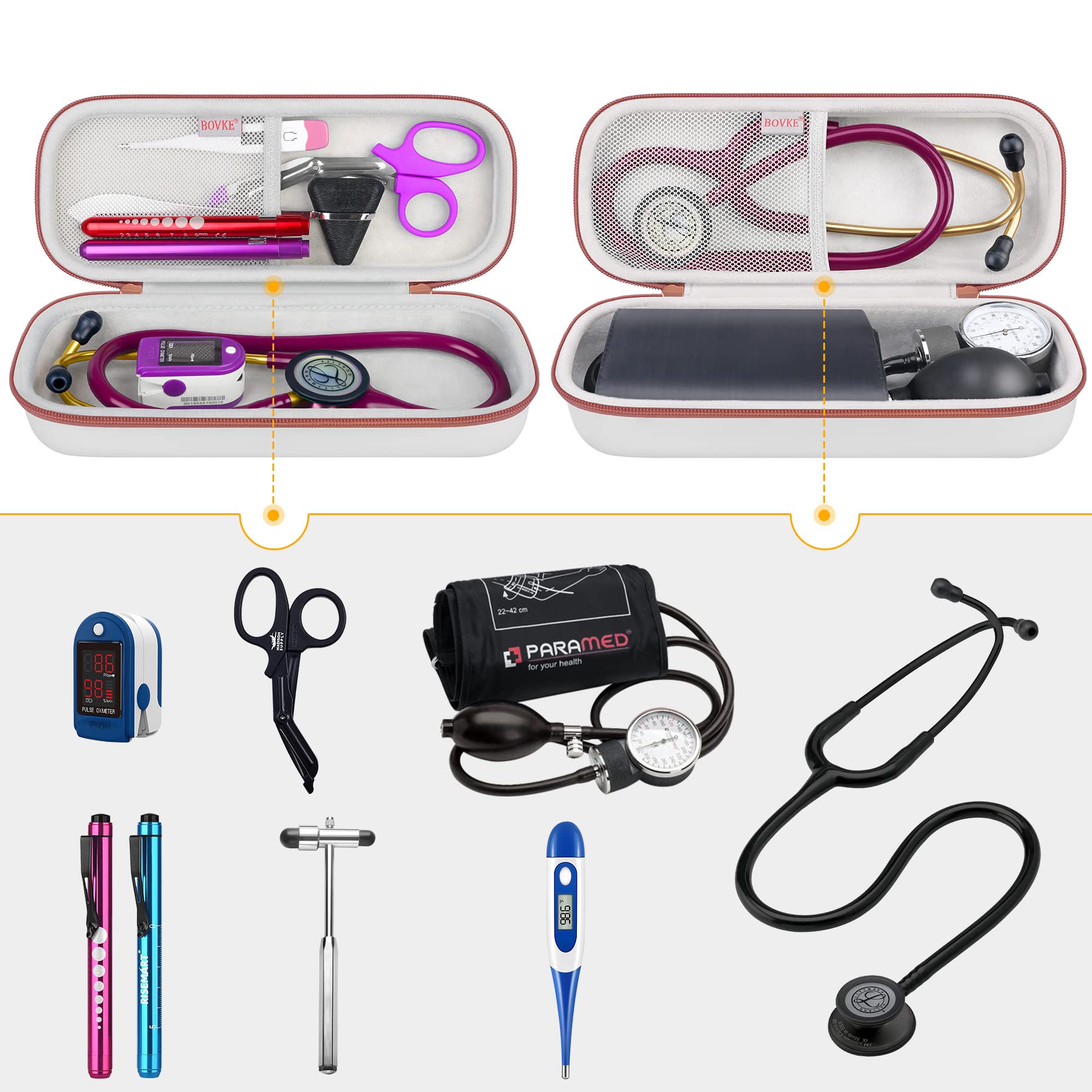 Foto 4 pulgar | Funda Para Estetoscopio Bovke Para 3m Littmann Classic Iii  Color Blanco - Venta Internacional.