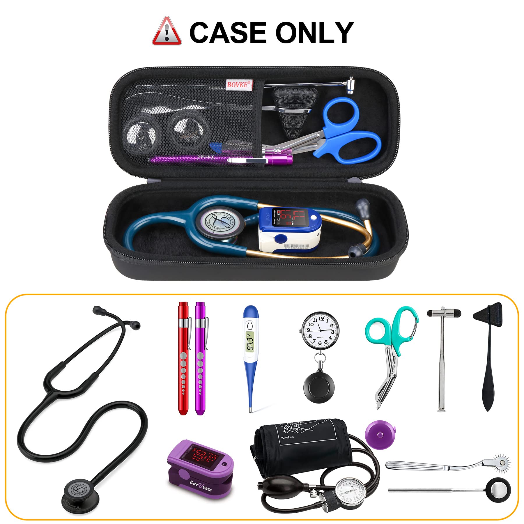 Foto 2 | Funda De Estetoscopio Bovke Para 3m Littmann Classic Iii Negra - Venta Internacional.