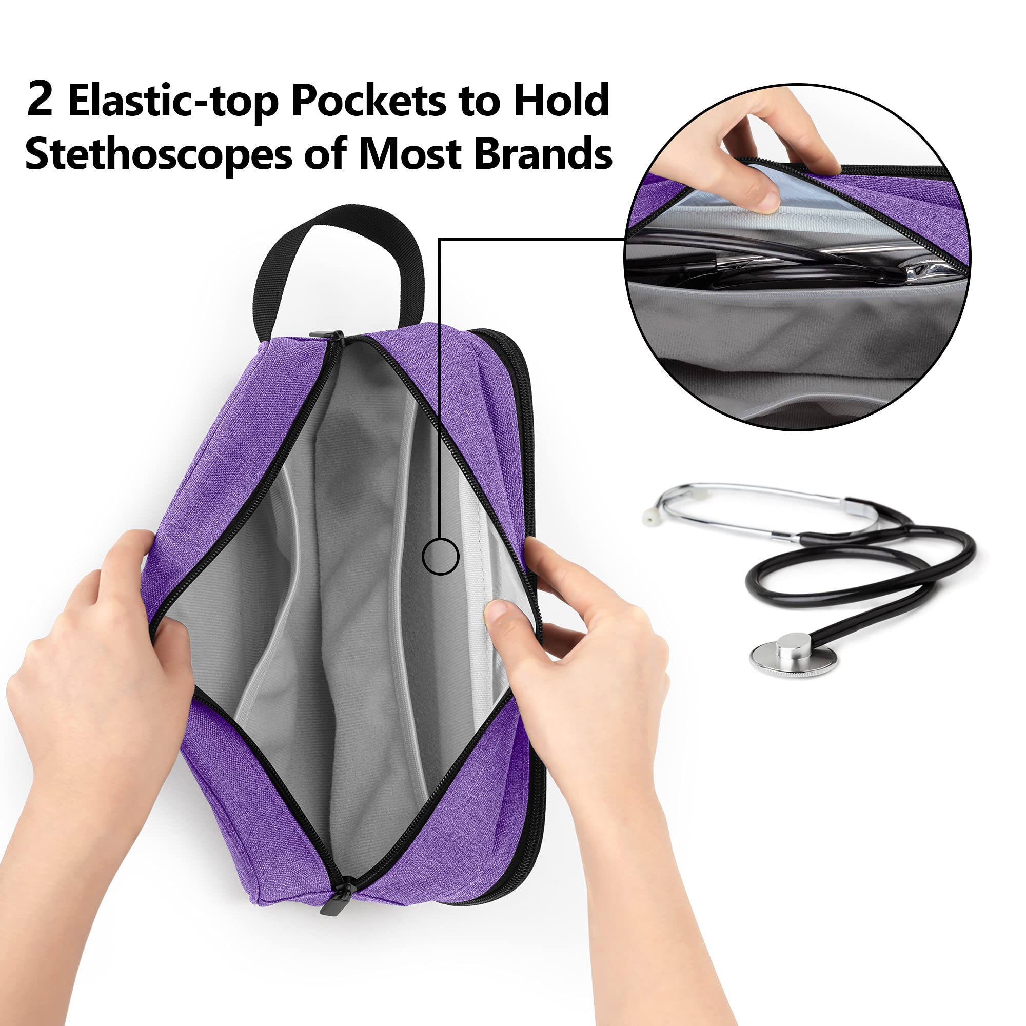 Foto 3 | Funda De Transporte Para Estetoscopios Trunab Hold 2  Color Morado - Venta Internacional.