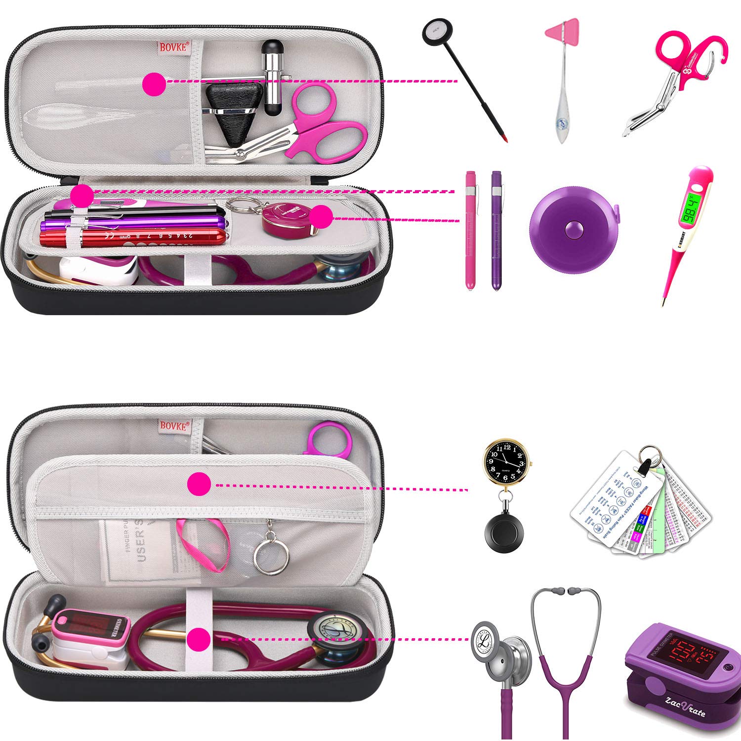 Foto 2 | Funda De Estetoscopio Bovke Para 3m Littmann Cardiology Iv Negra - Venta Internacional.
