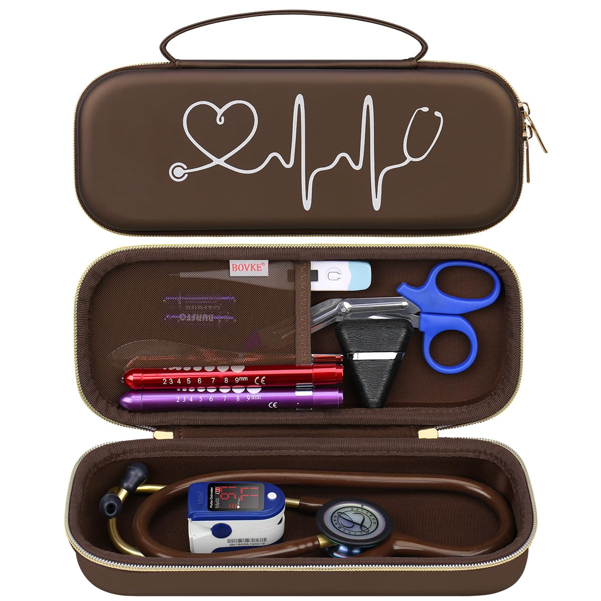 Foto 1 | Funda Para Estetoscopio Bovke Para 3m Littmann Classic Iii  Color Marrón - Venta Internacional.