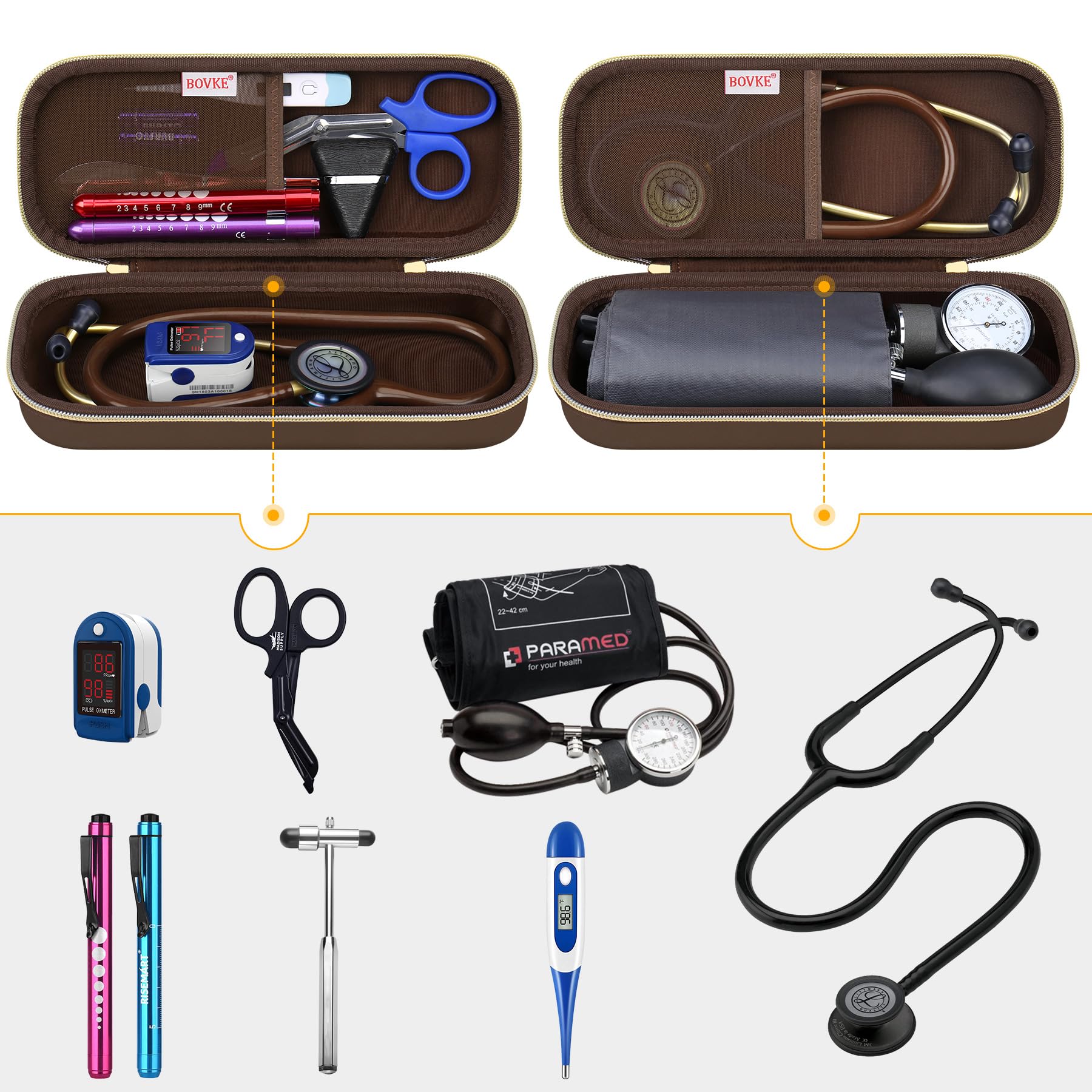 Foto 3 pulgar | Funda Para Estetoscopio Bovke Para 3m Littmann Classic Iii  Color Marrón - Venta Internacional.