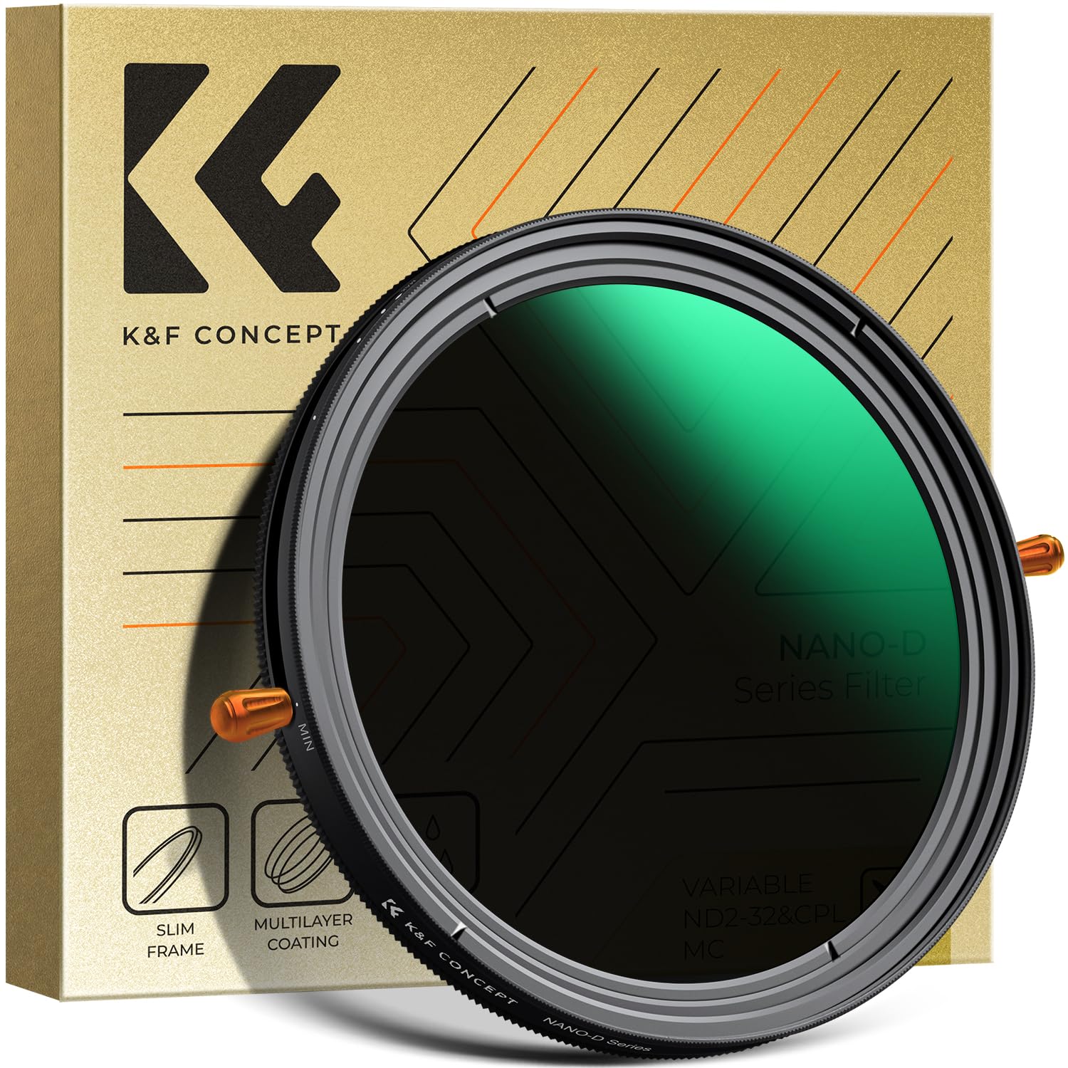 Foto 2 pulgar | Filtro K&f Concept Variable Fader Nd2-32 Nd 55 Mm + Cpl - Venta Internacional.