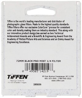 Foto 3 | Filtro De Cámara Tiffen Pro-mist 1/4 Diffusion 72 Mm Negro - Venta Internacional.
