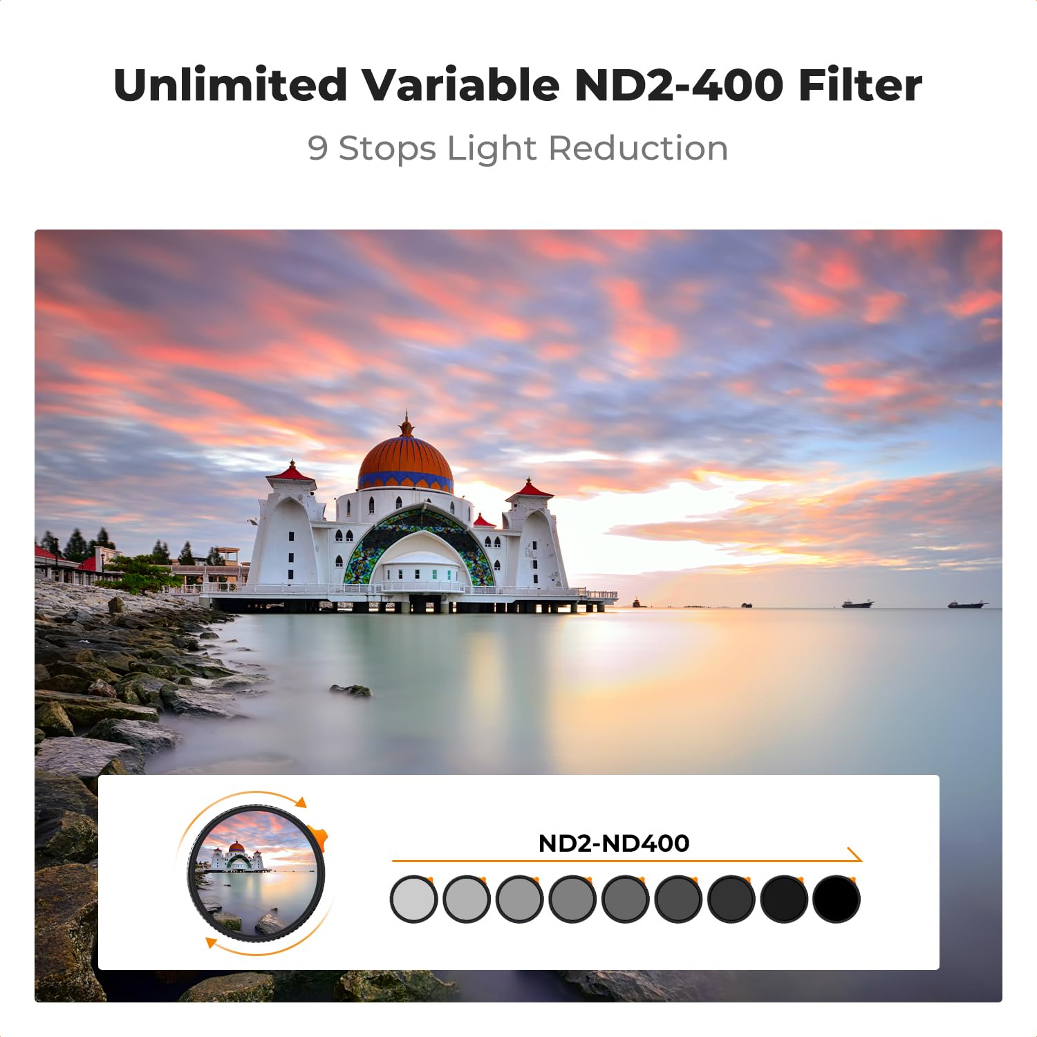Foto 2 | Filtro Nd Variable K&f Concept Nd2-nd400 De 55 Mm Para Lente De Cámara - Venta Internacional.