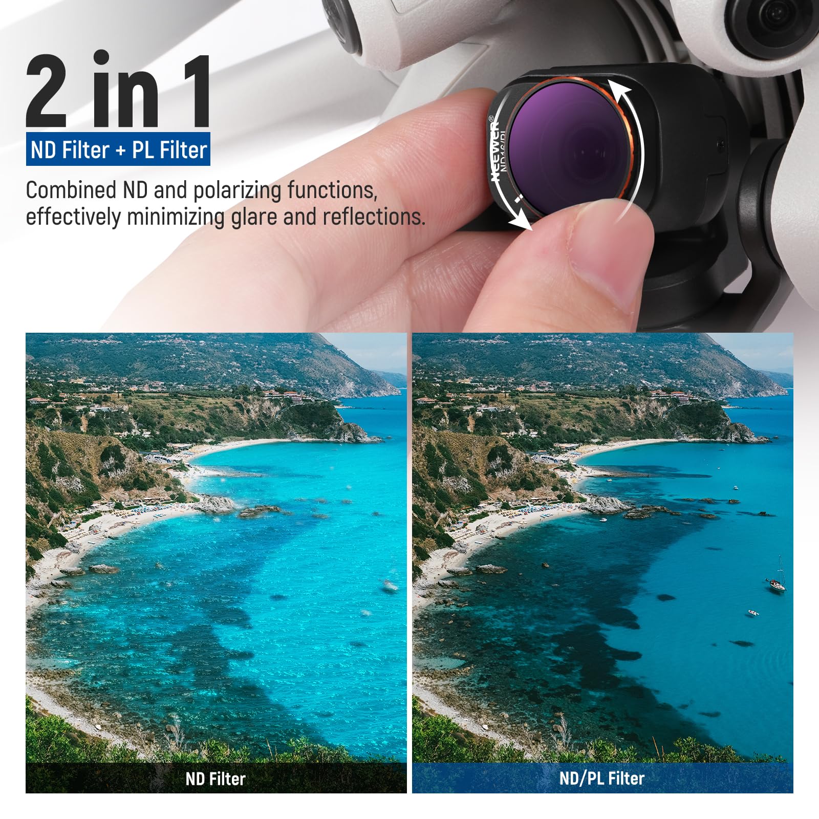 Foto 4 pulgar | Juego De Filtros Neewer Nd, Cpl Y Effect Para Dji Mini 4 Pro 16 Pa - Venta Internacional.