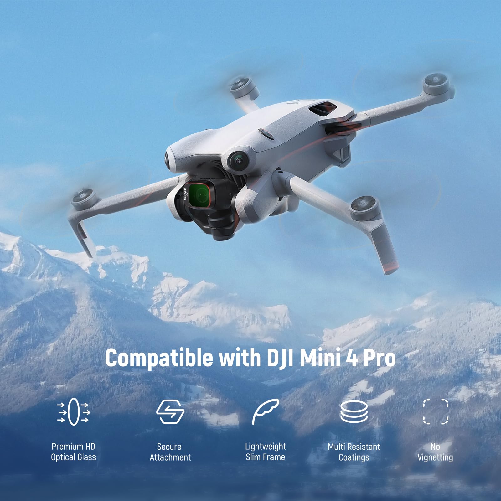 Foto 2 | Juego De Filtros Neewer Nd/pl Compatible Con Dji Mini 4 Pro, Paquete De 6 - Venta Internacional.