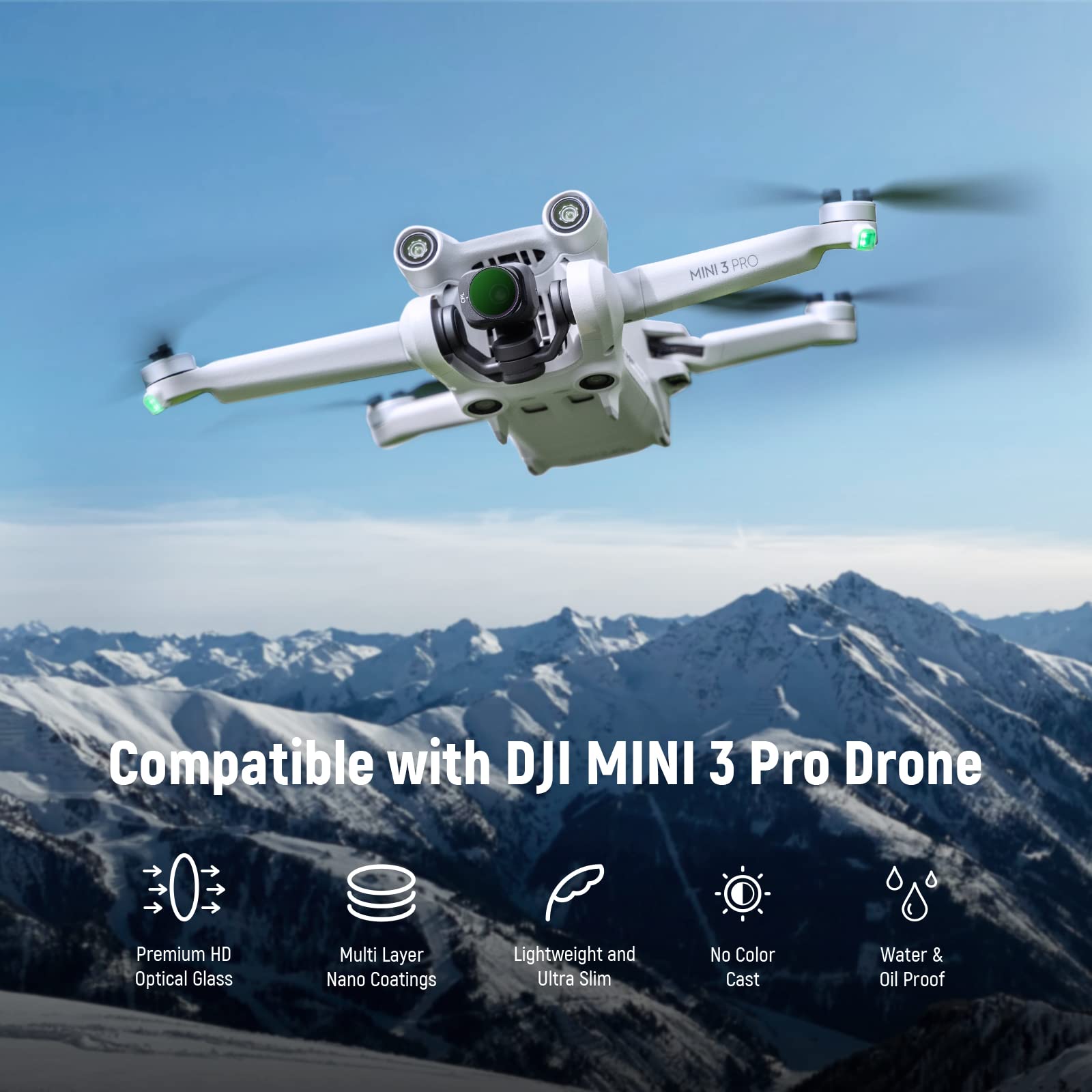 Foto 2 | Juego De Filtros Nd Neewer Compatible Con Dji Mini 3/mini 3 Pro - Venta Internacional.