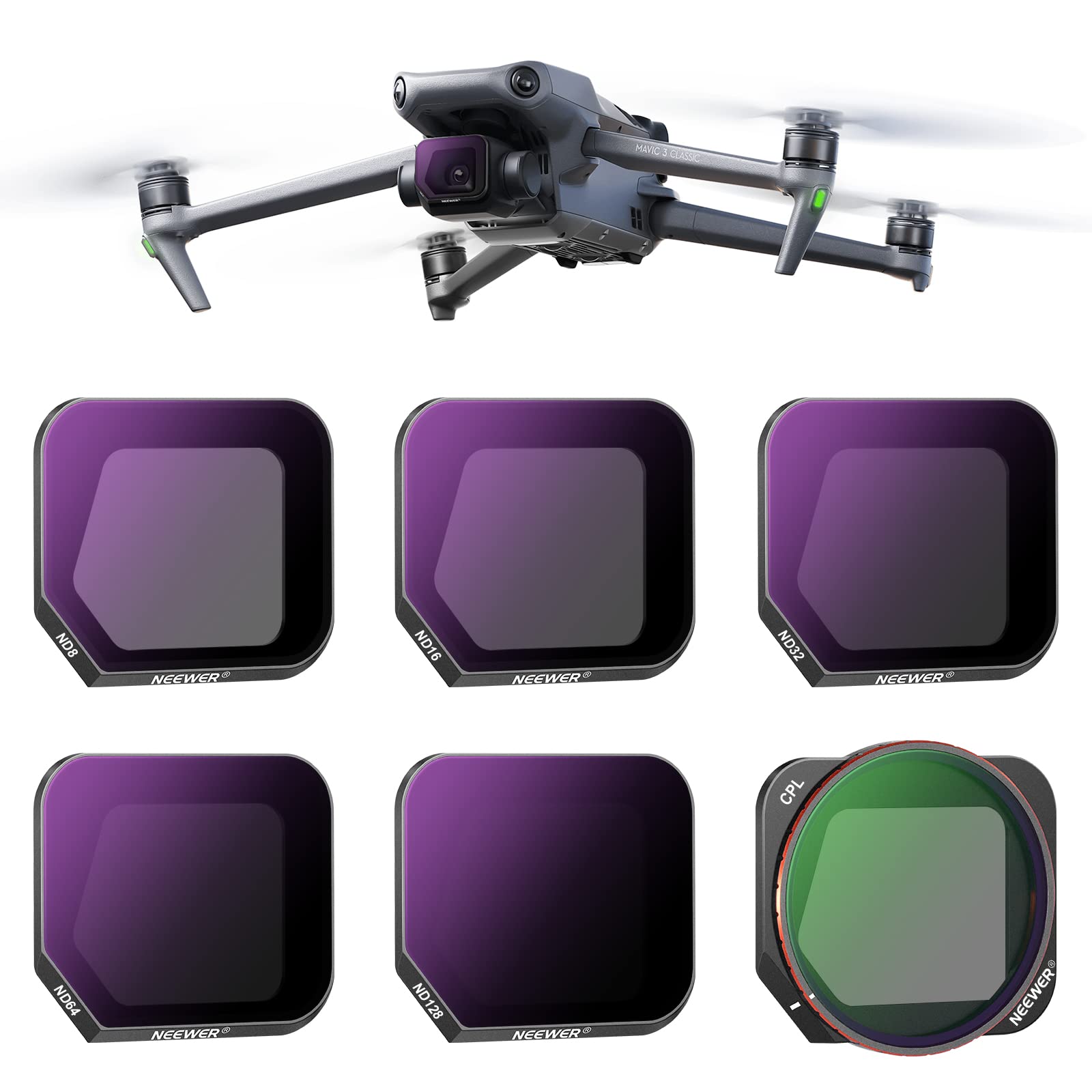 Foto 2 pulgar | Juego De Filtros Neewer Compatible Con Dji Mavic 3 Classic Drone - Venta Internacional.