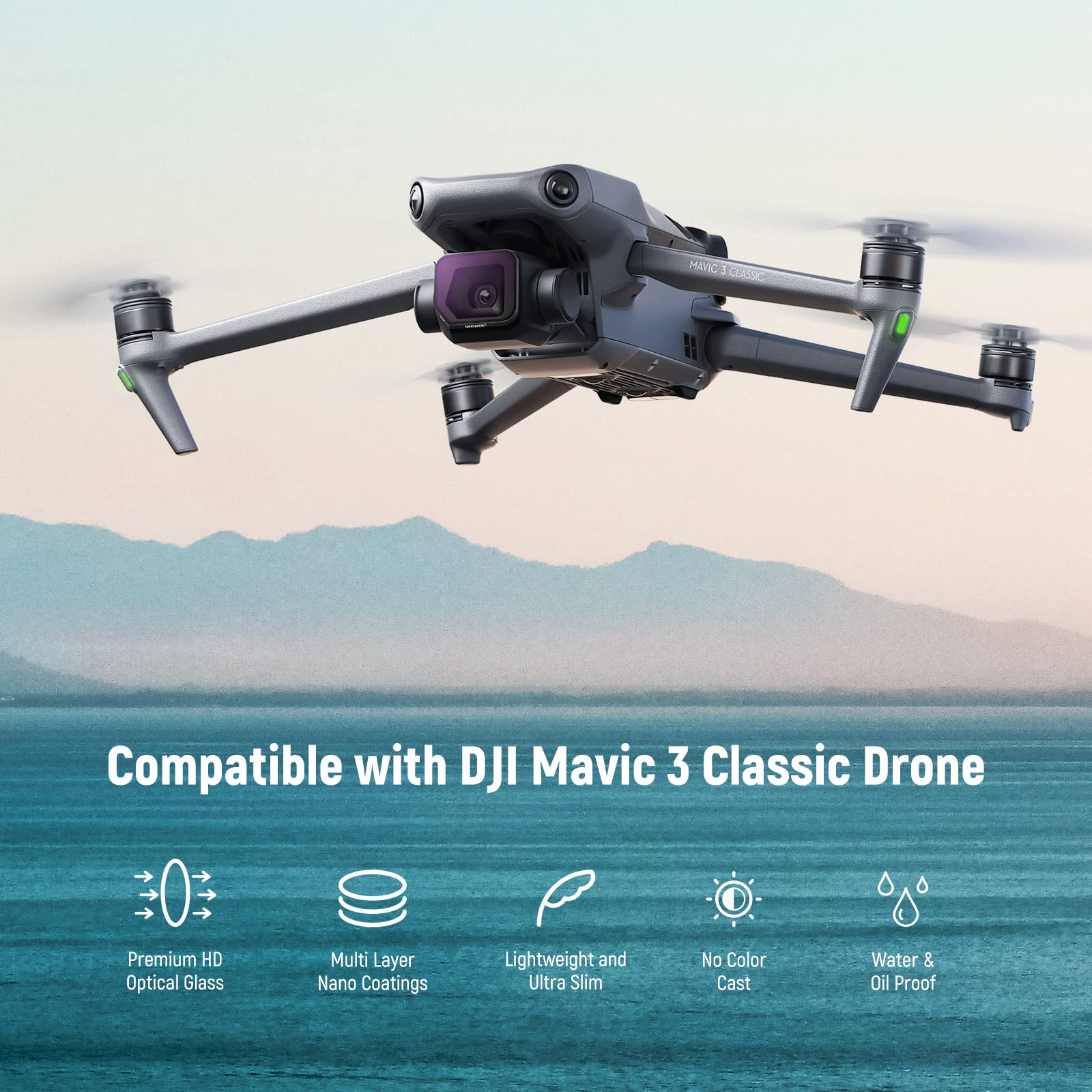 Foto 2 | Juego De Filtros Neewer Compatible Con Dji Mavic 3 Classic Drone - Venta Internacional.